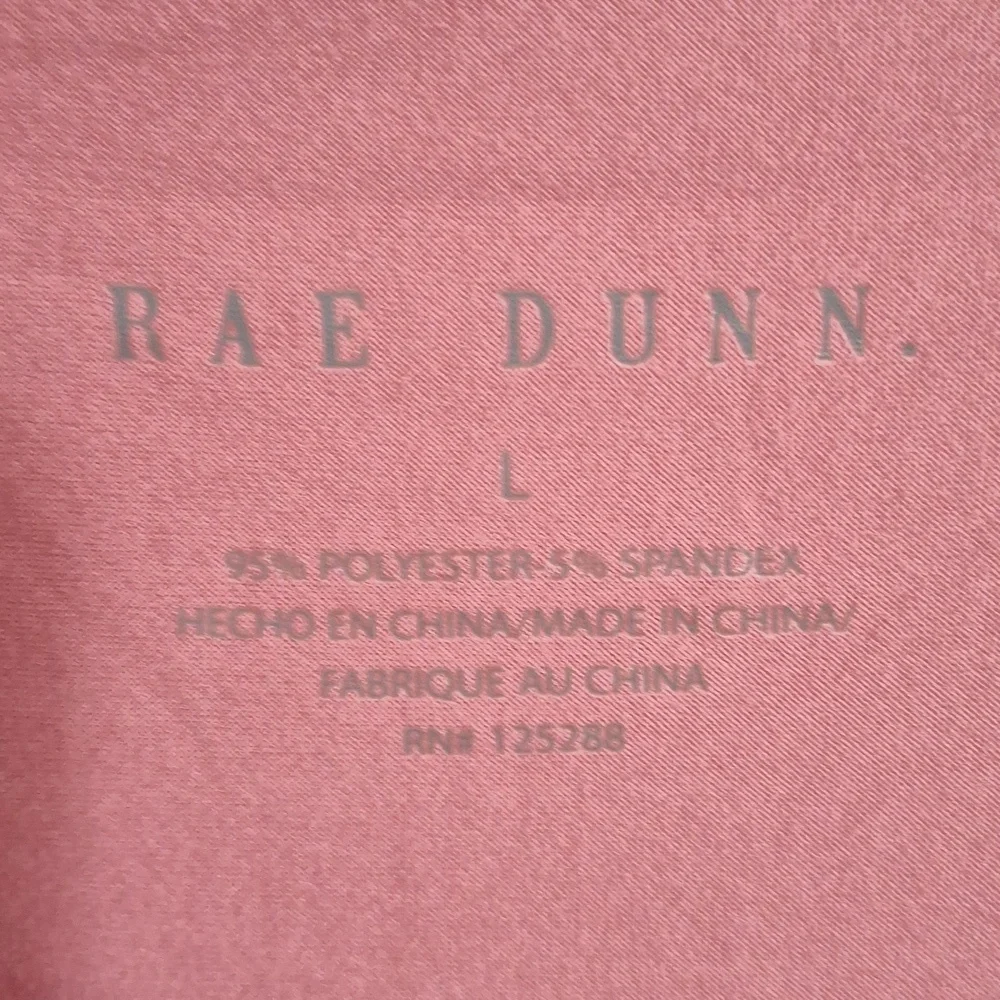 Rae Dunn long sleeve pajama lounge shirt t-shirt - L - dusty pink - Picture 2 of 6